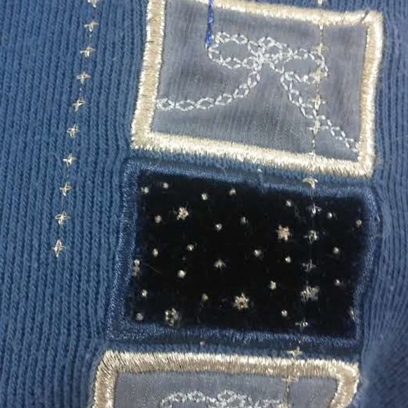 Bobbie Brooks Embroidered Knit & Velvet Tunic Top - Picture 3 of 6